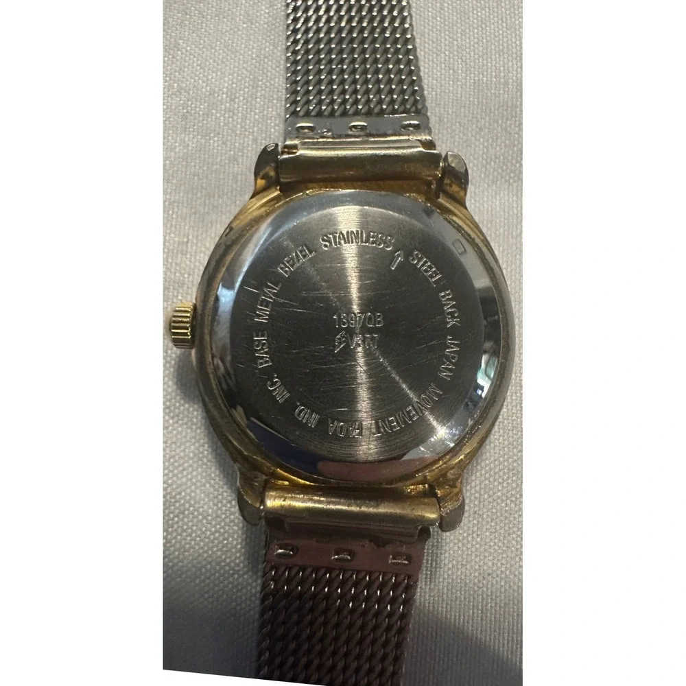 Sasson 1397QB Quartz Watch Silver Tone Mesh Band‎ Ladies Analog Wristwatch